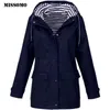 Missomo 5XL Dames 2020 Winter Dames Jassen Jas Warm Solid Regenjack Outdoor Plus Waterdichte Regenjas Winddicht Hooded