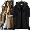 Woman Hooded Cloak Batwing Sleeve Woolen Cape Overcoat Large Size Women Loose Woolen Coats Lady Winter Fashion Poncho plus size