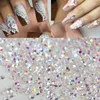 1000pcs / lot 1.2mm Clear AB Färgspik Rhinestones Micro Crystal Rhinestones Mini 3D Nail Art Decorations Manicure Tillbehör