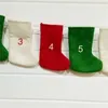 24pcs Christmas Stockings Christmas Tree Hanging Pendant Socks Christmas Countdown Stocking Candy Gift Bag Holder Xmas Home Decor