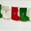 24 stks Kerst Kousen Kerstboom Opknoping Hanger Sokken Kerstmis Countdown Touling Candy Gift Bag Houder Xmas Home Decor