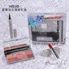 Set trucco 3 pezzi Confezione regalo trucco diamante nobile 9 colori Ombretto rossetto Eyeliner Kit cosmetico impermeabile a lunga durata9439223