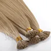 Vm vmae platina natuurlijk blond maagdelijk haar Braziliaanse rechte 100pcs keratine nagel haar extensions u tip vooraf gebonden extensie