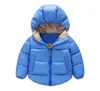 Baixo Brasão CottonKids encapuçado Parkas Desporto de Inverno jaquetas sólido Thicken Hoodies bolsos do casaco à prova de vento Moletons Outwear A6376