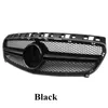 Topkwaliteit 1 stks Black Front Racing Grill Grilles Vervanging Zilveren ABS Auto Nier Grills voor een klasse W176