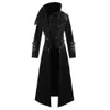 Mäns Tailcoats Fashion Gothic Hooded Trench Party Costume Tailcoat Långärmad jacka Casual High Quality Mens Tops Blus Ny