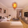 Muranoglas-Lampen, orangefarbene Pendelleuchten, LED, 110–240 V, mundgeblasenes Glas, Kronleuchter, Beleuchtung, Art-Deco-Kronleuchter aus italienischem Glas, L