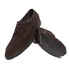 Business Casual Leather Shoes Men Pointed Toe Formal Wear File Oxfords Good Quality With Box