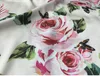 European and American brands with the same pattern spring and summer stretch satin rose pattern digital printing fashion fabric