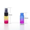 Bouteilles de parfum rechargeables colorées de 5ml, Mini flacon pulvérisateur épais, pompe à parfum vide avec capuchon noir