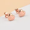 New Arrival 316L Surgical Stainless Steel Forever Love Stud Earrings IP Rose Gold High Polished Women Jewelry Heart Design Earring