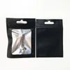 7.5*12cm 100pcs various packaging bag gift tags zip lock plastic mylar bags matte varnish colorful package pouches with clear window