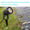 LED-landschapsverlichting 5W, 12 DC, 3000k warm wit, buitengebruik, metalen grond-inzet, landschapsstroming, vlag licht 8-pack