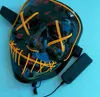 10 kleuren LED Gloeiende Masker Halloween Party Light Up Cosplay Gloeien in het donkere Masker Horror Glowing Mask KKA7536