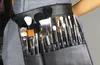 Makeup Brush Holder Stand 22 Pockets Strap Black Belt Waist Bag Salon Makeup Artist Cosmetic Brush Organizer Tool Bag