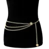 Waist Chain Coin Pendant Belt Retro Gold Belts for Women Waistbands All-match Multilayer Long Tassel Party Jewelry Dress