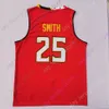 2023 New NCAA Maryland Terrapins Stats Jersey 25 Jalen Smith College Maglie da basket Nero Rosso Taglia Youth Adult