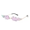 Flame Designer Sunglasses Cool Women and Men Fashion Sun Glases Blaze Eyeglasses Rimless Colorful Lenses 13 Colors