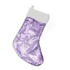 Juldekoration Reversible Sequin Stocking Pendant Hang Tillbehör Godisväska Gåvor Bag Party Supplies 5 färger ZZA1143