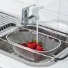 1pc acier inoxydable passoire maille rétractable micro-perforé passoire égouttoir lavage rinçage pour Fruits légumes lave-vaisselle