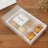 2019 Hot Sale 100pcs / Lot Transparent Frosted Cake Box Dessert Macarons Mooncakes Lådor Pastry Förpackning Boxar