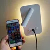 Topoch Indoor Wall Lights Charger USB 5V 2A مصباح مزدوج التبديل الإضاءة الخلفية 6W مع ضوء القراءة 3W LED العمل أبيض/أسود مستقل