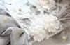 Hondenkleding luxe kleding beroemdheden senior grijs 3D parel hoofdornamenten veren koninklijke jurk kat bruiloft6913727