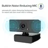 USB Full HD Webcam for Computer PC Free Drive Web Camera 1080P Video Call Camera with Noise Cancelling Mic 110 Degree Wide Angle H264