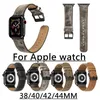 Oryginalne skórzane paski do oglądania Apple Watchbands Top Luksusowy Zegarek Band dla Iwatch 38 40mm 42 44mm Bands Bransoletki Nadgarstek Sport