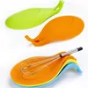 New Resistant Silicone Spoon Rest Utensil Spatula whisk fork Holder mats pads Kitchen Table Tool LX9038