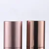 Kalın 5ml 10ml Gül Altın Esansiyel Yağ Toprak Şişesi Paslanmaz Çelik Silindir Altın Kapaklar Doldurulabilir Parfüm Deodorant Kapları Tüp
