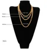 New Gold Oced Out Tennis Chain Mens Ожерелье 3 4 мм Полный бриллиант Персонализированные хип-хоп Длинные и колье цепи Рэпер Ювелирные Изделия Подарки для мальчиков