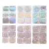 Gabarit de plaques de gabarit autocollant 3D Nail Art autocollant creux français autocollants manucure astuce pochoir décalques polonais pour Noël 24pcs / set