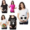 Maternity Tops Summer Plus Size Pregnancy Cartoon Tee Baby Print Staring Women Maternity Pregnant Short Sleeve Tshirt Funny Tees 3XL YF004