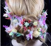 Braut Sen weibliche natürliche trockene Blume Tannenzapfen Blume Zweig Gabel Hochzeit Fotoalbum Haar Hochzeit Kopfschmuck