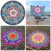Round Beach Towel 150CM Mandala Summer Beach Towel Indian Lotu Printing Yoga Mat Round Tassel Tapestry Totem Blanket Floor Pad GGA2198