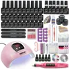 Manicure Set for Nail Kit With 80W/120W/54W UV Lamp 30&10 Color Gel Varnish Set Nail Drill Machine Kit Extension