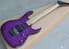 Maple Fretboard Electric Guitar,24 Frets Dot Inlay,Purple Body,Chrome Hardwares,Open SSH Pickup,can be customized.