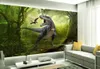 Tapeten-Wandbild, Fantasy-Wald, wilder Dinosaurier, HD-Tapete für hochwertige Innendekorationen