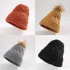 Wholesale-Women's winter knit hat fashion warm wild plus velvet cycling windproof autumn and winter couple wool cap