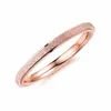 Anillos de pareja Oro rosa de 18 quilates Cristal de platino Te amo todo el día Mujeres Hombres Anillos de amor para siempre Joyería suntuosa y elegante Compromiso de boda