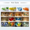 Modern Blue Plates for Wall Hanging Murano Lamps Arts Design Home Decoration Hand Blown Glass Flower Plate