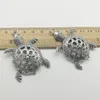 10pcs Tartarugas marinhas grandes Pingentes de animais Acessórios de jóias retrô pingente de prata antiga para brincos de pulseira Keychain 5227a