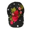 Fashion-Baseball Cap Hat Rose Flower with Diamond Female Casual Caps Simple Sun Hat Travel Sunshade Hats