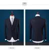 2019 Dark Navy Mens Passar Tweed Wool Check Suits Regulate Fit Groom Tuxedos Custom Made Plaid Bröllop Tuxedos Formell klänning