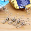 Stainless steel multi-function socks clothespin drying clothes door curtain clip snack clip5.5x2.5cm