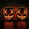 Masque d'Halloween LED Light Up Party Funny Blood Ghost Glowing Masque Festival Cosplay Costume Halloween Party LED Masques HHA824