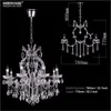 Lyxig modern ljuskronor Inomhusbelysningsarmatur Maria Theresa Clear Chrome Crystal Pendant Lampor för foajé Lobby Stair Hallway Project MD8475