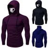 Heren Sweatshirt Hoodies Masker Skull Pure Color Pullover Lange mouw Hooded Sweatshirt Tops Blousec Lange Mouwen Mens Hoodies