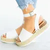 КЛИНГИ Обувь для женских сандалий плюс размер высоких каблуков летние обувь 2019 Flip Flop Chaussures Femme Platform Sandals1994367